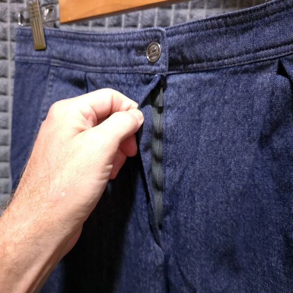 VTG Bespoke Feraud Wool Pants 29x29 Navy Blue High Rise Dressy Korshak W Germany - Picture 6 of 15